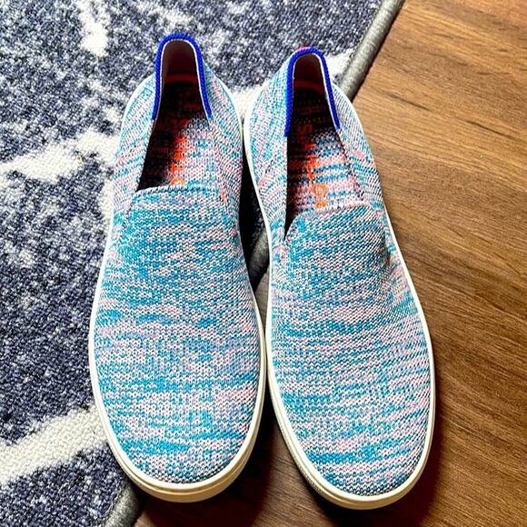 Rothy’s size 12 turquoise melange woman’s slide on snekers - Picture 11 of 12